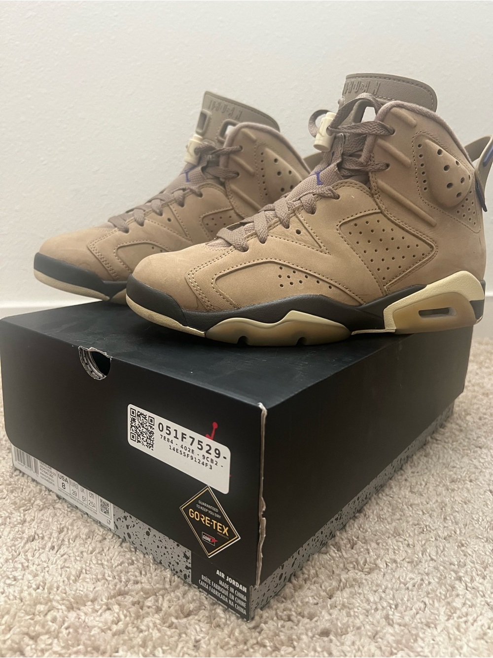 Women Air Jordan 6 Retro Gortex Brown Kelp